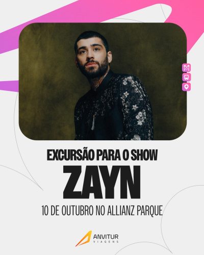 🚌✨🔥 EXCURSÃO ANVITUR – ZAYN NO ALLIANZ PARQUE (10/10) | EMBARQUE RIO E REGIÕES 🔥✨🚌